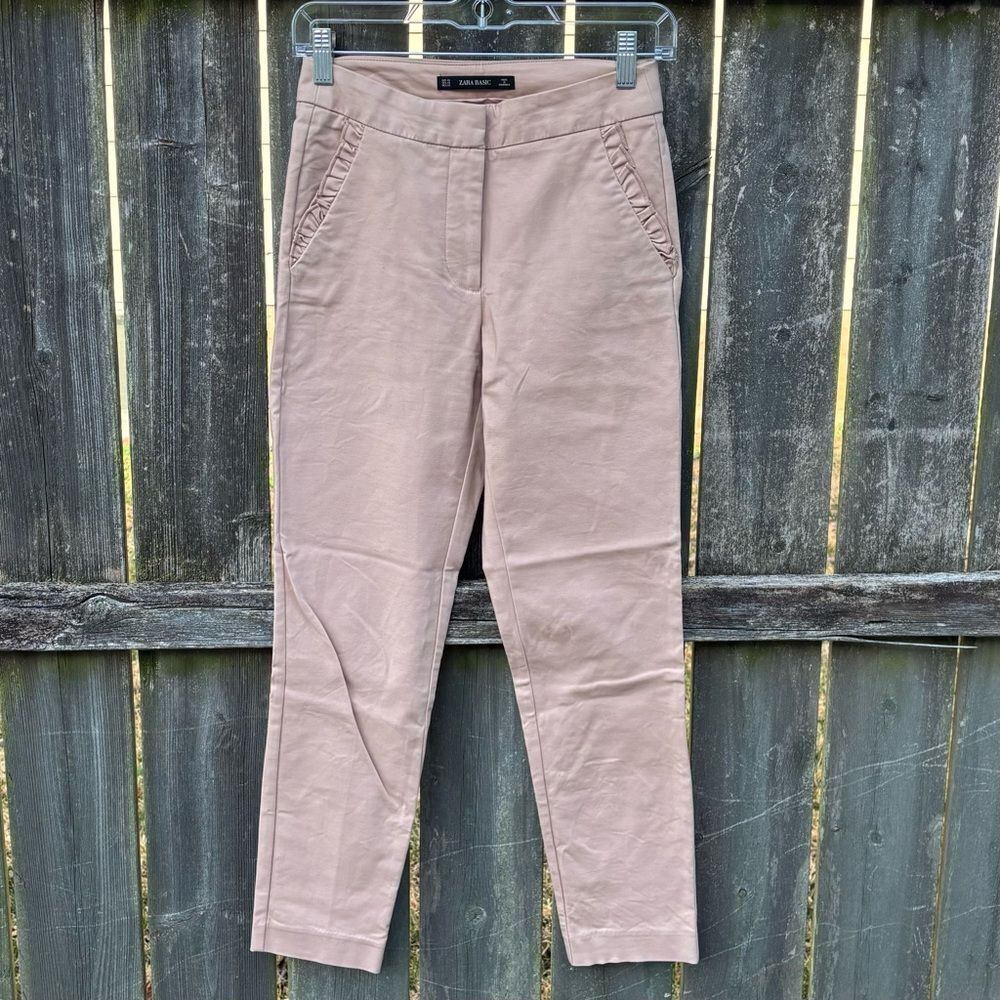 Zara Basic‎ Tan Ankle Dress Pants XS